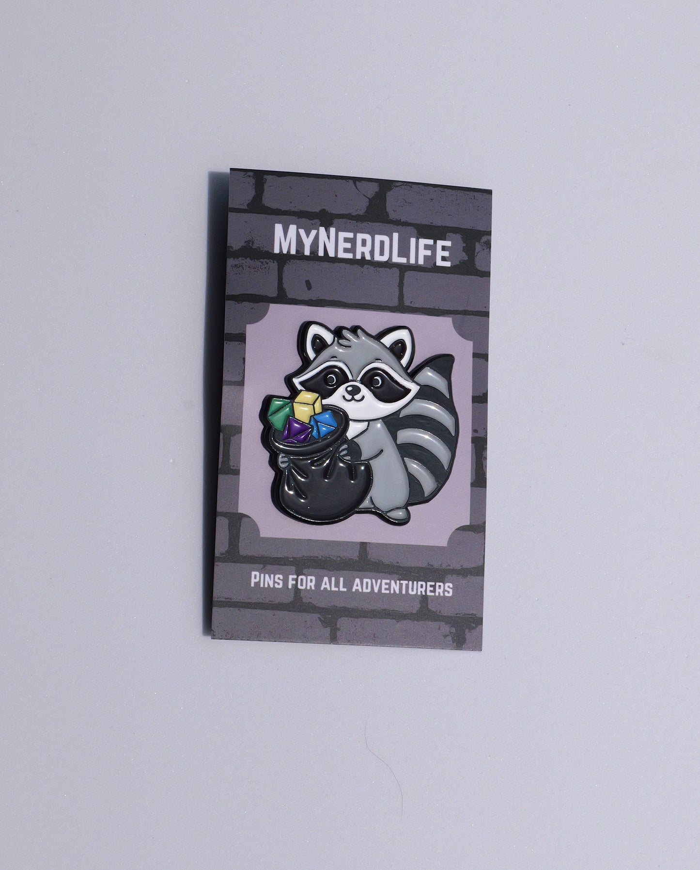 Dice Racoon "Rollo" Pin