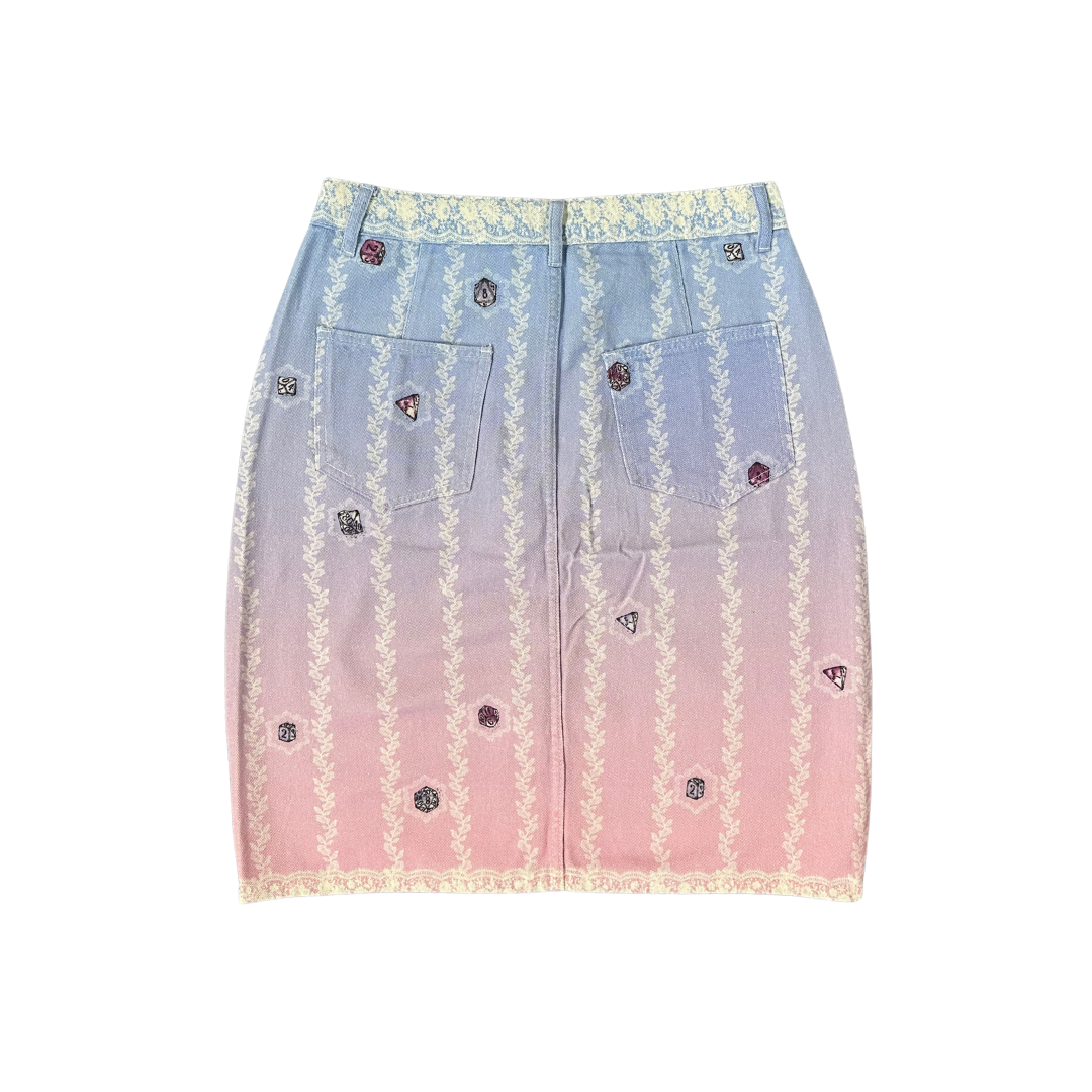 Denim, Dice, and Everything Nice Midi Skirt