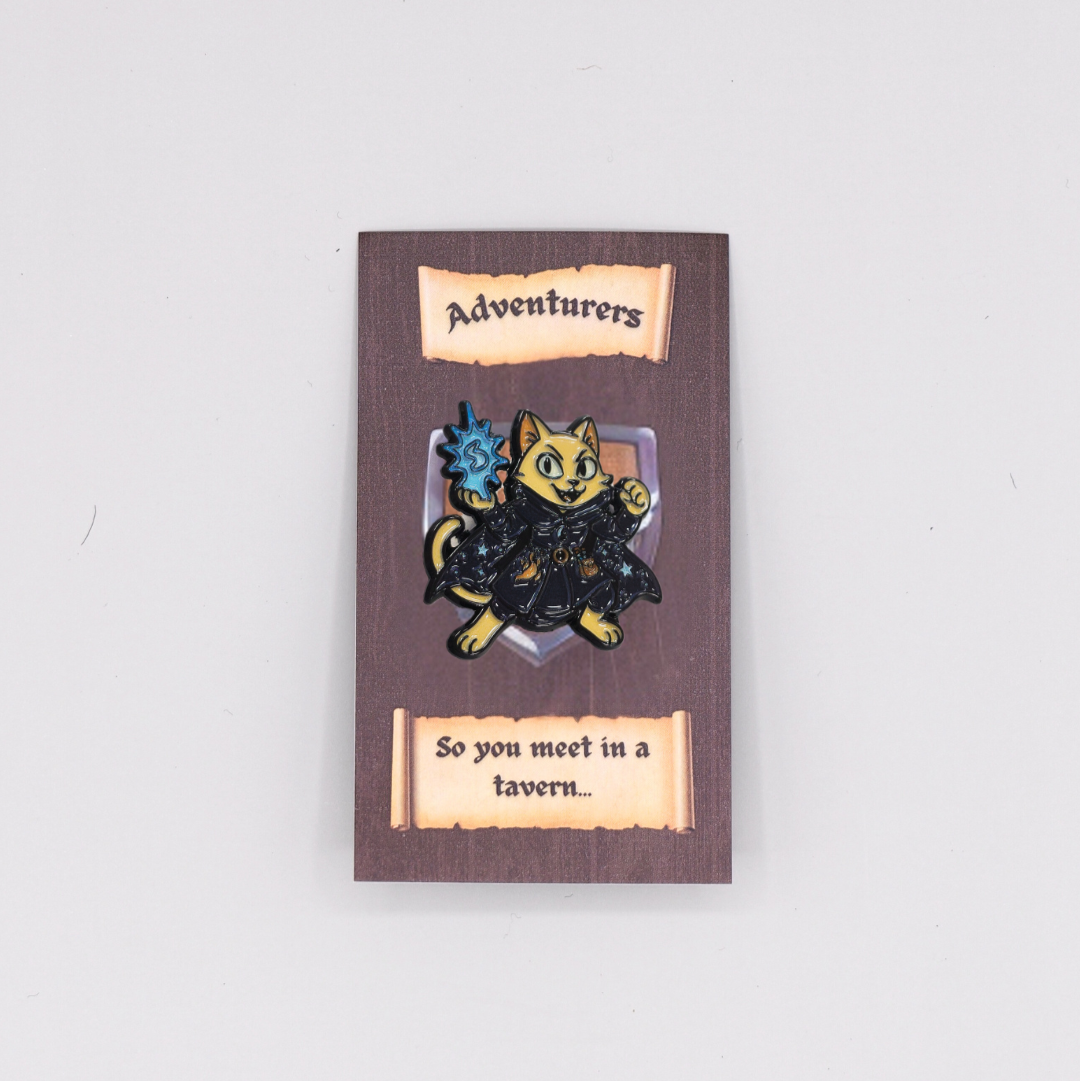 Tabaxi Warlock Enamel Pin