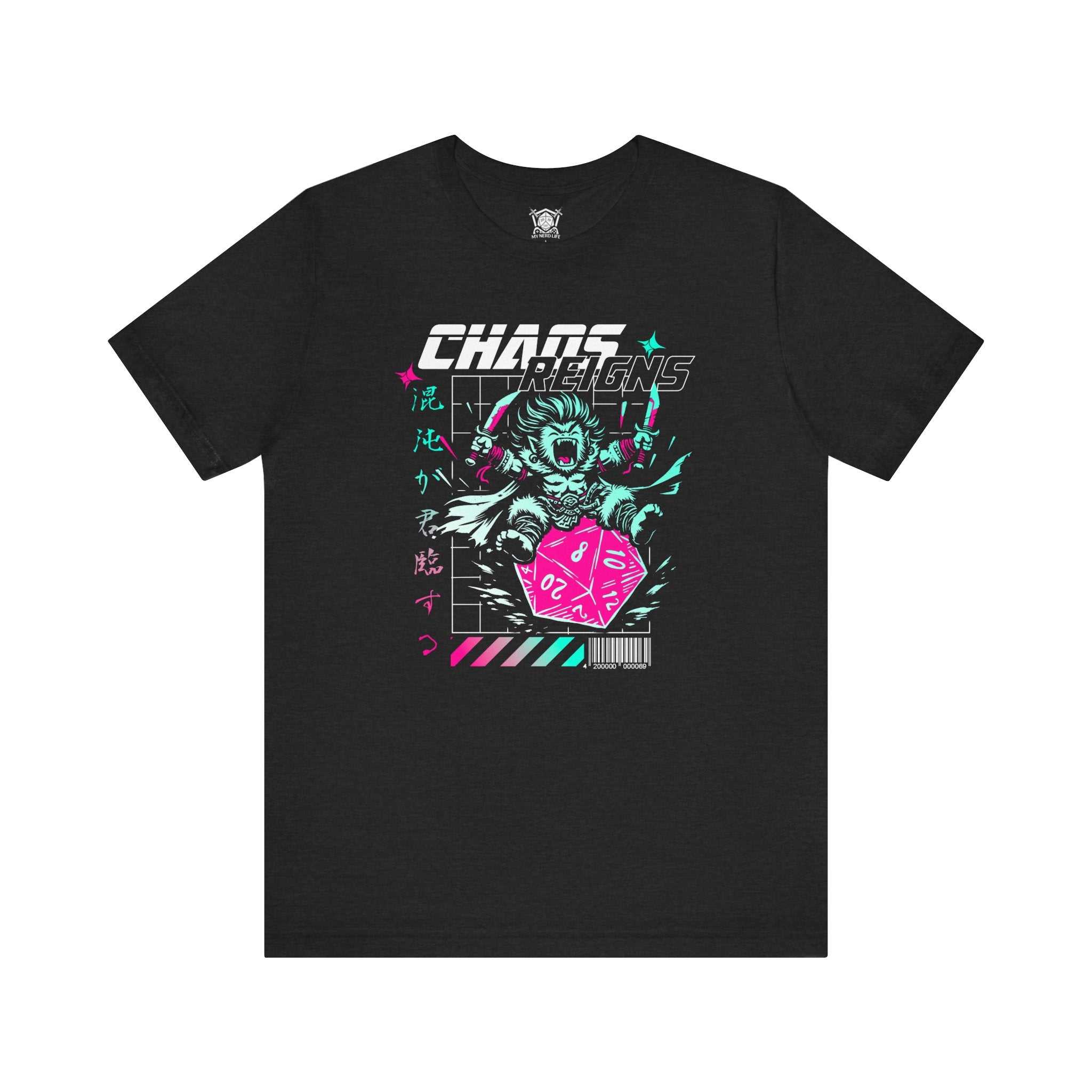 VAULTROOM GAMING CHAOS TEE トップス GAMING CHAOS TEE/BLUE GRAY