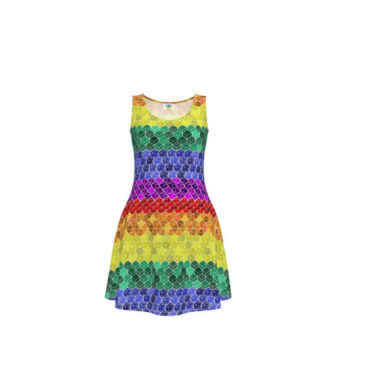 Rainbow Dice Pride Dress.