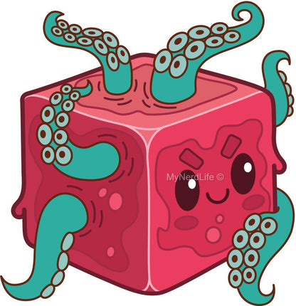 Tentacle Cube - Enamel Pin