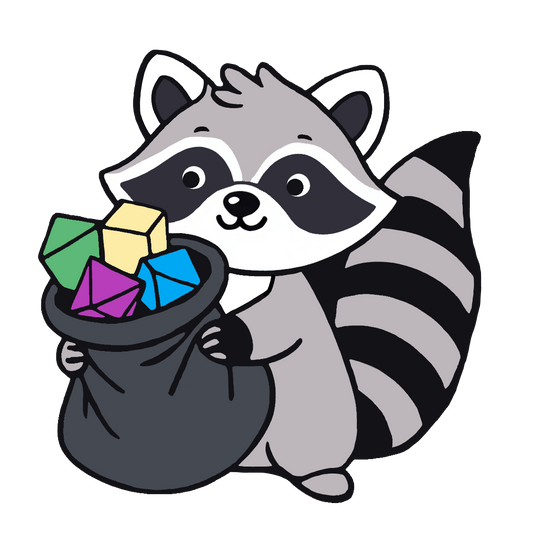 Dice Racoon "Rollo" Pin