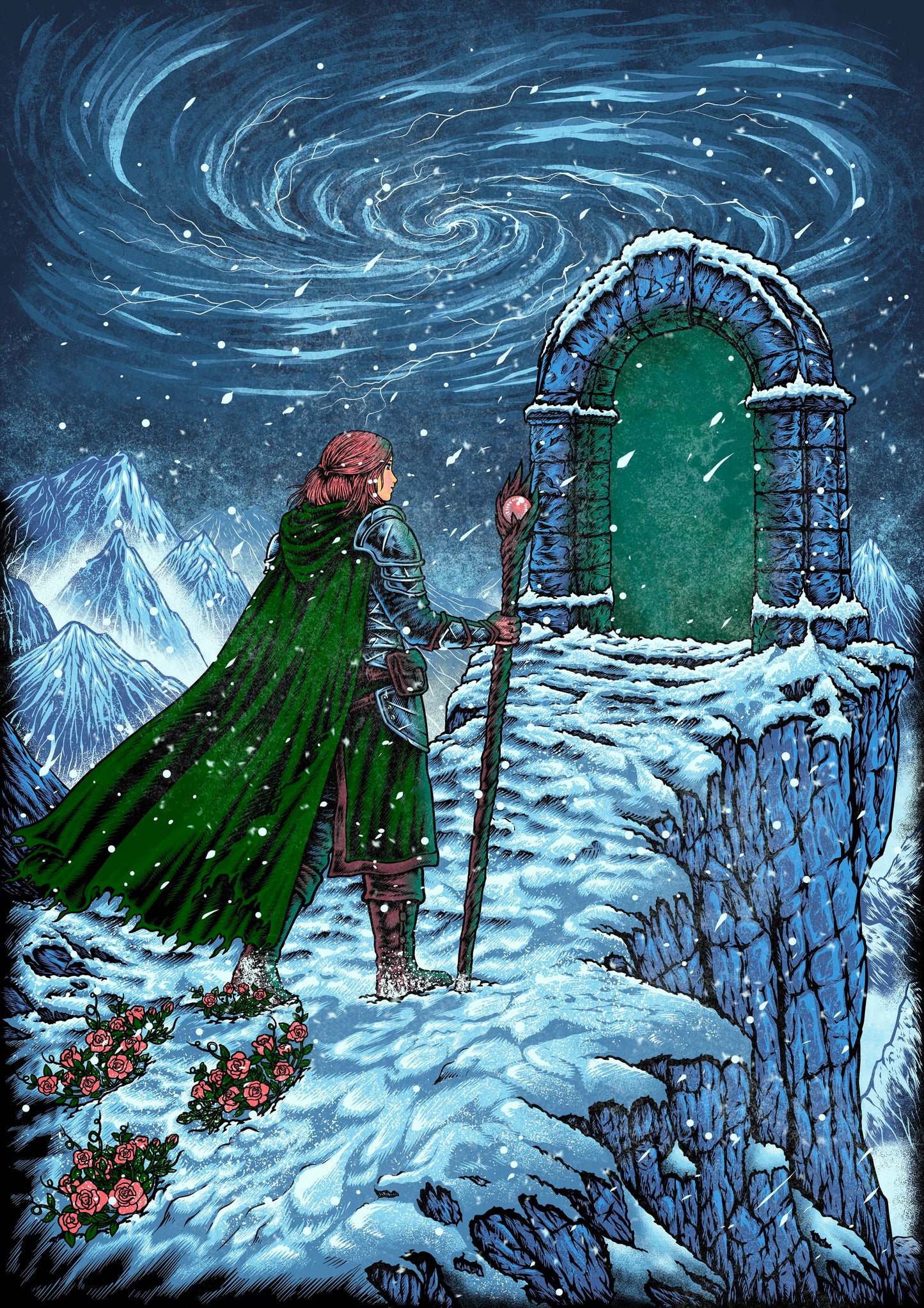 The Thornwarden’s Watch - Blanket - Tapestry