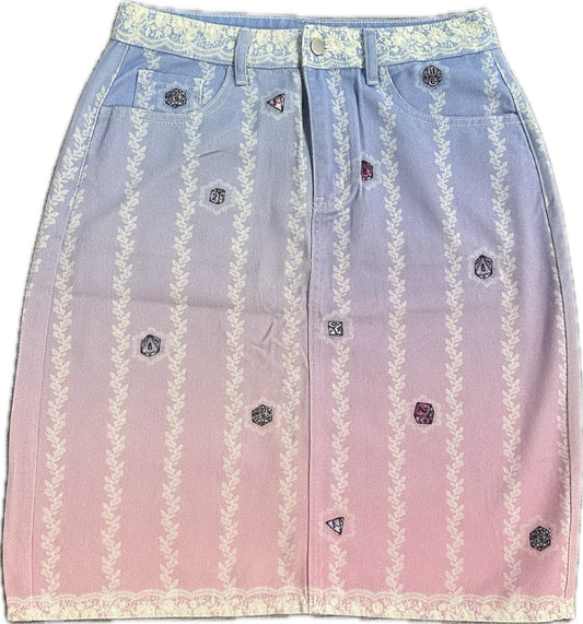 Denim, Dice, and Everything Nice Midi Skirt