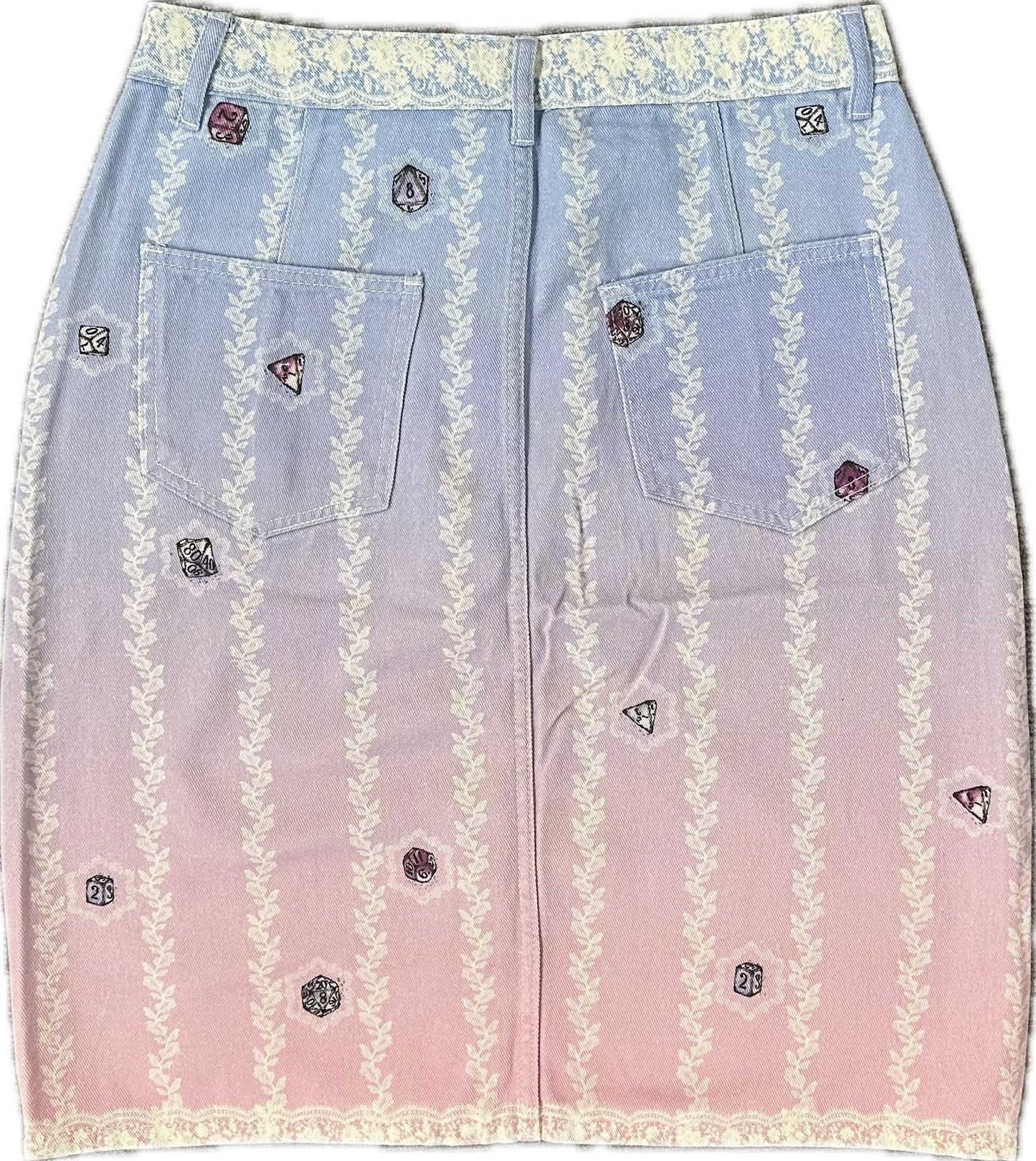 Denim, Dice, and Everything Nice Midi Skirt