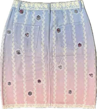 Denim, Dice, and Everything Nice Midi Skirt