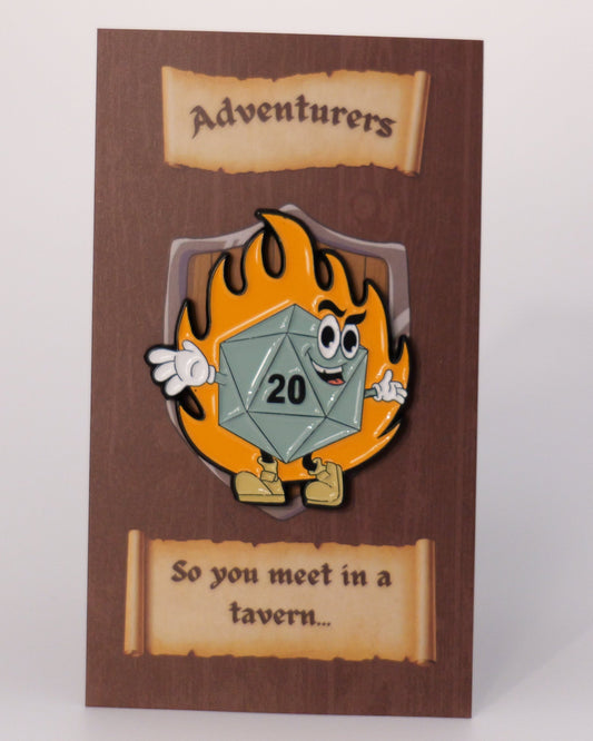 Nat 20 Dice - Enamel Pin