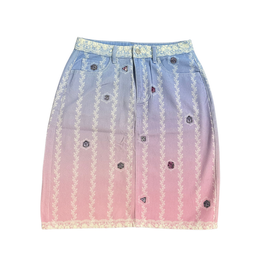 Denim, Dice, and Everything Nice Midi Skirt