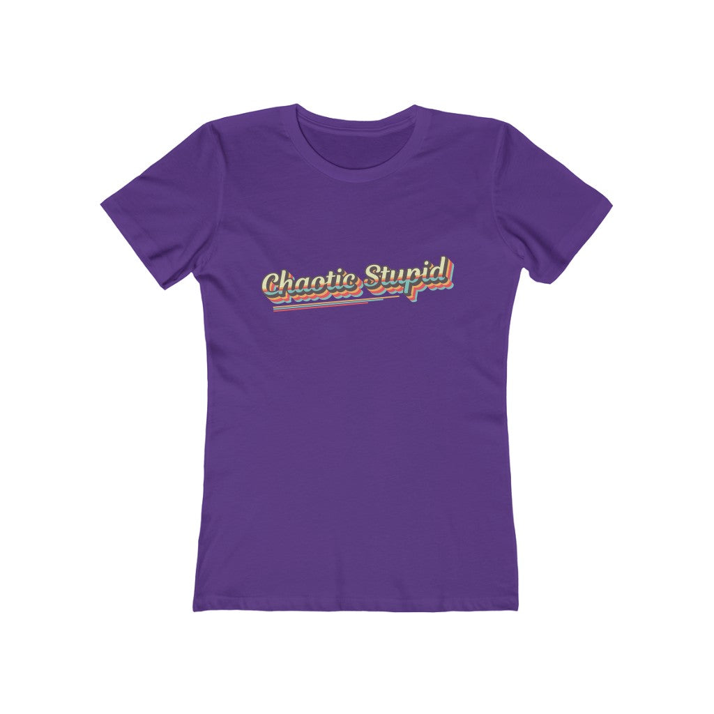 Chaotic Stupid Retro Alignment Tee - Women's