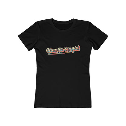 Chaotic Stupid Retro Alignment Tee - Women's